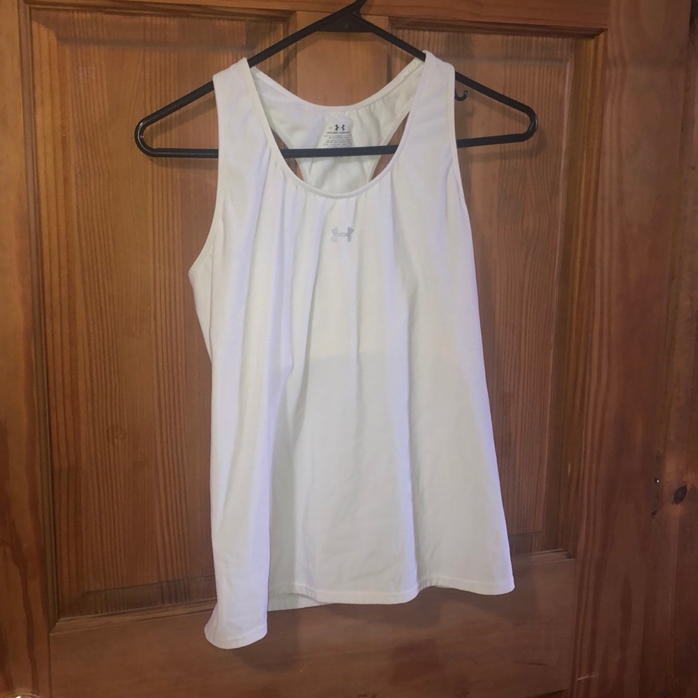 white under armor sports tank